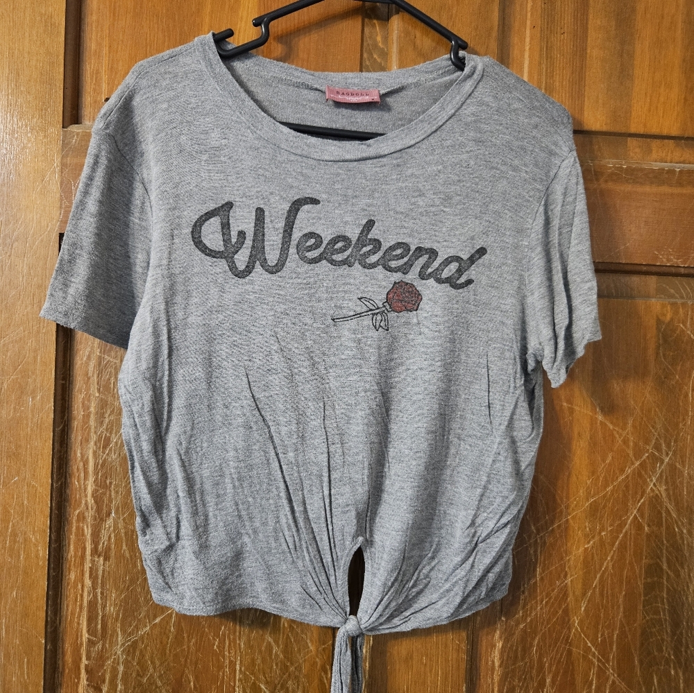 Rag Doll Sz Medium Tye Front Short Sleeve Tshirt